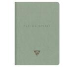 Flying Spirit textiel ingenaaide A5 96 pagina's gelinieerd assorti motieven ivoorkleurig papier 90g - Grijsgroen