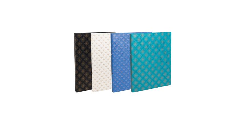 Flexible binder 4 rings 15mm glossy cardboard Neo Deco - Assorted colors