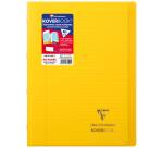 Cahier piqué Koverbook A4 96 pages ligné + marge couverture polypropylène transparent - Assortis