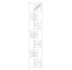 Echarpe 100% soie - 180x43cm Automne - Blanc