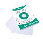 Pk50 Exa Rec Cards 14.8x21 Sq Punch Wht - White