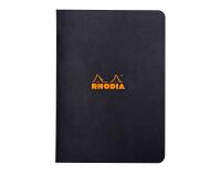 Cahier piqué Rhodia Classic 14,8x21 cm 96 pages petits carreaux 5x5 non détachables 80g - Noir