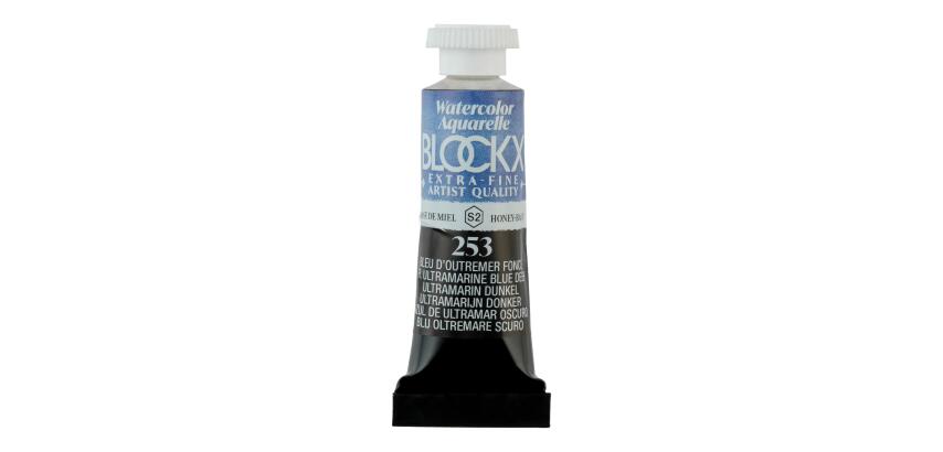 Aquarellfarbe, Ultramarin dunkel - Tube 5ml - Ultramarinblau dunkel