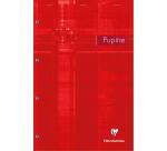 Bloc Pupitre agrafé en-tête A4+ 160 pages détachables et perforées 4 trous détachables ligné + marge - Assortis