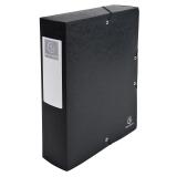 Boite de classement Exabox Dos 80mm Carte lustrée - A4 - Noir
