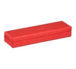 Plumier, en simili cuir, coquelicot