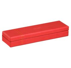 Rhodiarama plumier simili cuir italien 21x5,5x3 cm - Coquelicot