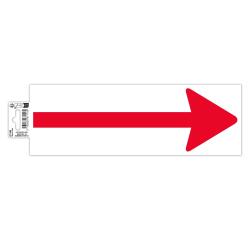 Non-slip adhesive PVC floor tape Arrow red 30x10 cm - White
