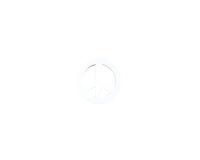 Symbole peace and love 12cm - Blanc