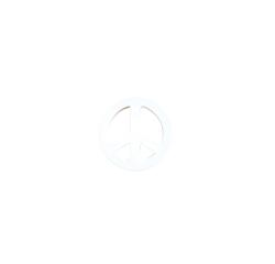 Symbole peace and love 12cm - Blanc