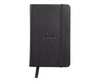 Webnotebook 9x14 cm 192 pages uni papier ivoire 90g fermeture élastique - Noir