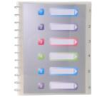 Portalistino polipropilene rigato Crystal Colours,30 buste rimovibili e riposizionabili - A4 - Cristallo