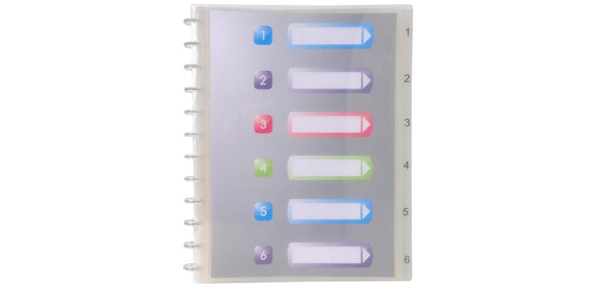 Portalistino polipropilene rigato Crystal Colours,30 buste rimovibili e riposizionabili - A4 - Cristallo