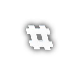 Hashtag 12cm - Blanc