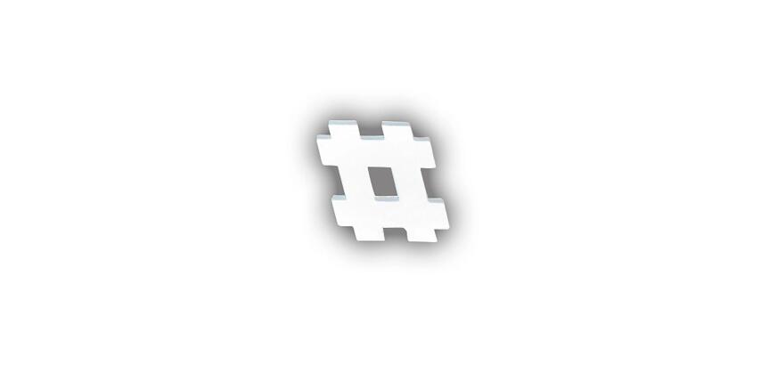 Hashtag 12cm - Blanc