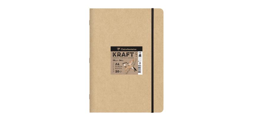 Kraft carnet piqué 20F A4 115g