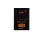 Bloc agrafé Rhodia N°12 8,5x12 cm 80 feuillets ligné 80g - Noir