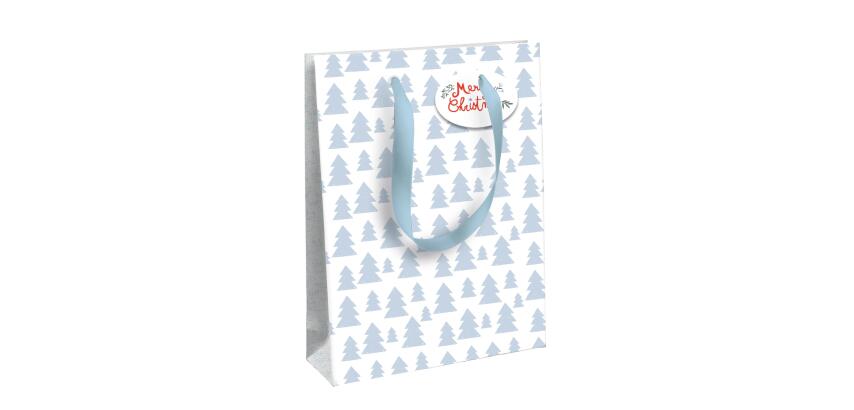Empreintes, sac large 26,5x14x33 cm - Bleu