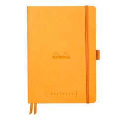 Rhodiarama Goalbook A5 met softcover, 120 blad gestippeld ivoorkleurig papier van 90g - Oranje