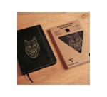 BLACK FOREST Carnet rembordé rigide A5 144 pages, Loup