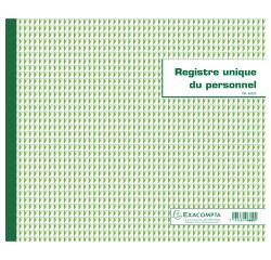 Piqûre 27x32cm - Registre unique du personnel (salariés et stagiaires) - 56 pages