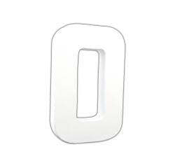 Lettre O 20,5cm - Blanc