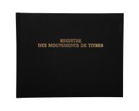 Registre 24x32cm - Mouvements de titres 100 pages - Noir