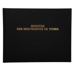Registre 24x32cm - Mouvements de titres 100 pages - Noir