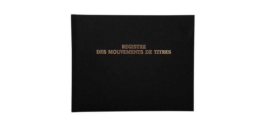 Registre 24x32cm - Mouvements de titres 100 pages - Noir