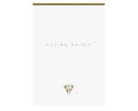Bloc entoilé en-tête Flying Spirit White A5 140 pages détachables ligné motifs assortis papier ivoire 90g - Blanc