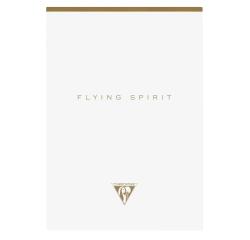 Flying Spirit White Blok kopsgelijmd A5 70 blad - uitneembaar - ivoorkleurig papier 90g - gelijnd - geassorteerde motieven - Wit
