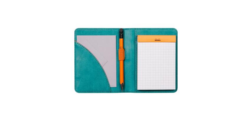 Rhodiarama livret porte-bloc N°11 pour bloc ou carnet format A7 - Paon
