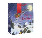 Flying Santa, large bag 26.5x14x33 cm - Midnight blue