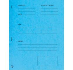 Pack of 25 printed legal folders Pour/Contre pressboard 25x32cm - Turquoise