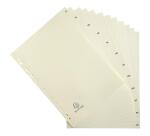 Indices 12 Pt Jan-Dec A4 Card Ivory - Ivory