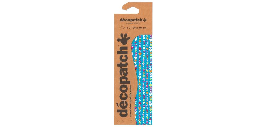 Pochette 3 Feuilles Identiques Ref 410 - Bleu
