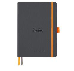 Rhodiarama Goalbook A5 met softcover, 120 blad gestippeld ivoorkleurig papier van 90g - Titanium