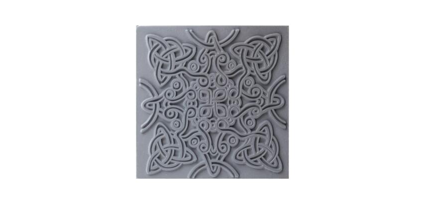 Cernit plaque de texture Celtic knot - Gris