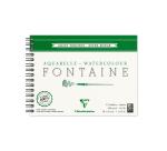 Fontaine album spiralé 12F 18x24cm 300g grain torchon