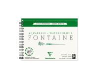 Fontaine album spiralé 12F 18x24cm 300g grain torchon
