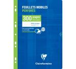 Feuillets mobiles-blanc A4 petits carreaux 300 pages - Bleu Klein