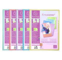 Carpeta de funda Kreacover® Chromaline Pastel semirígido 5/10e - (Vistas: 40 Fundas: 20) - 24x32 cm para A4 - Colores surtidos
