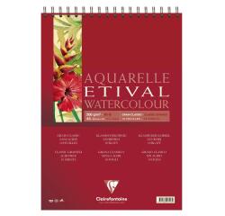Etival Aquarellpapier, Block mit Doppelspirale A3 geleimt, 10 Blatt 200g
