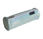 Rundes Schlampermäppchen PU Glitter, 22,5x7,5cm - Farben sortiert