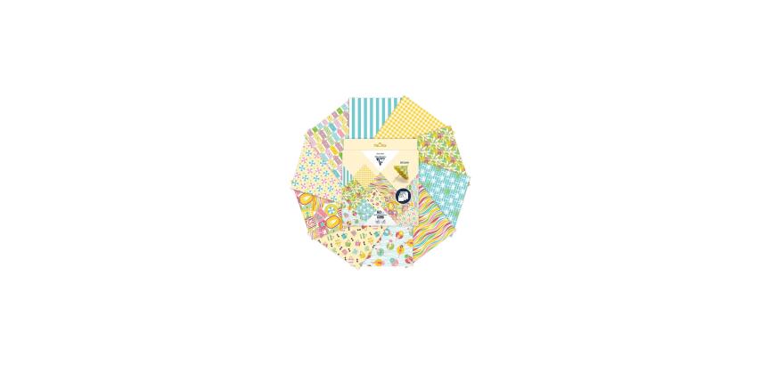 ORIGAMI, Pochette de 60 feuilles 70g/m2 3 formats - French riviera - Multicolore