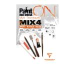 PaintON MIX4 bloc collé 12F A6 250g assorti 4x3F
