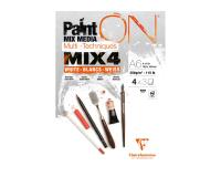 PaintON MIX4 bloc collé 12F A6 250g assorti 4x3F