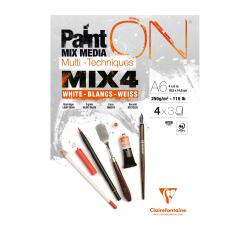 PaintON MIX4 bloc collé 12F A6 250g assorti 4x3F
