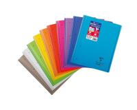 Cahier reliure intégrale enveloppante Koverbook A4+ 160 pages petits carreaux détachables perforé 4 trous couverture polypropylène transparent - Assortis