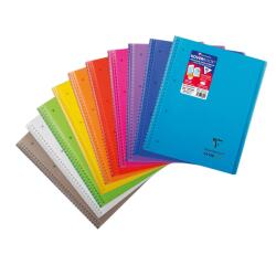 Cahier reliure intégrale enveloppante Koverbook A4+ 160 pages petits carreaux détachables perforé 4 trous couverture polypropylène transparent - Assortis